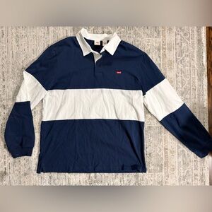 Levi's Navy and White Polo Shirt